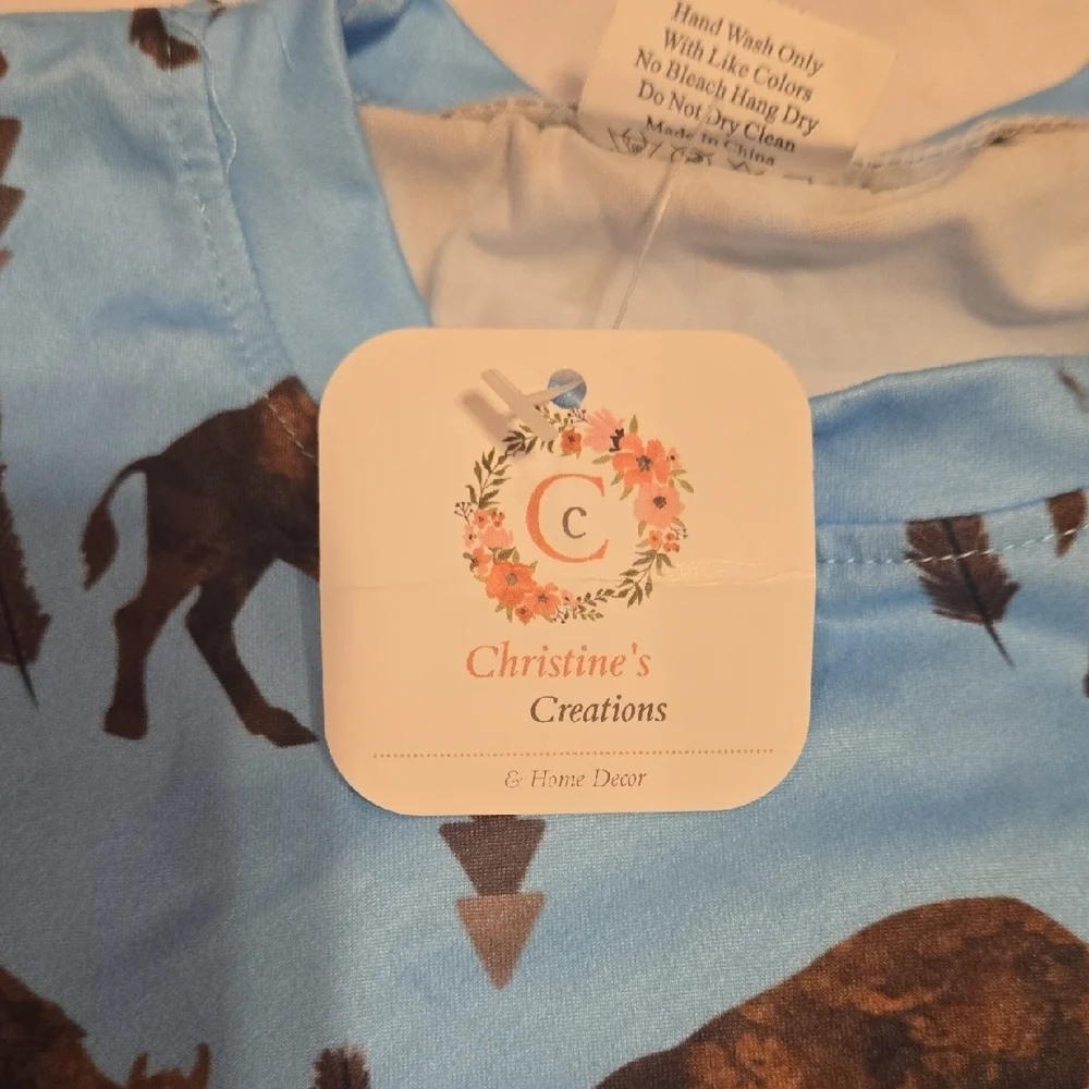 Blue Buffalo Print Kids One Piece